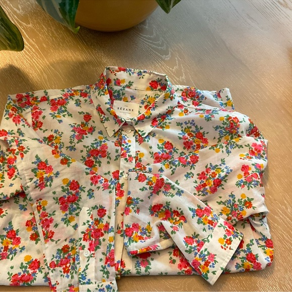 Sezane Ann Shirt in Floral Jardin - Picture 8 of 10